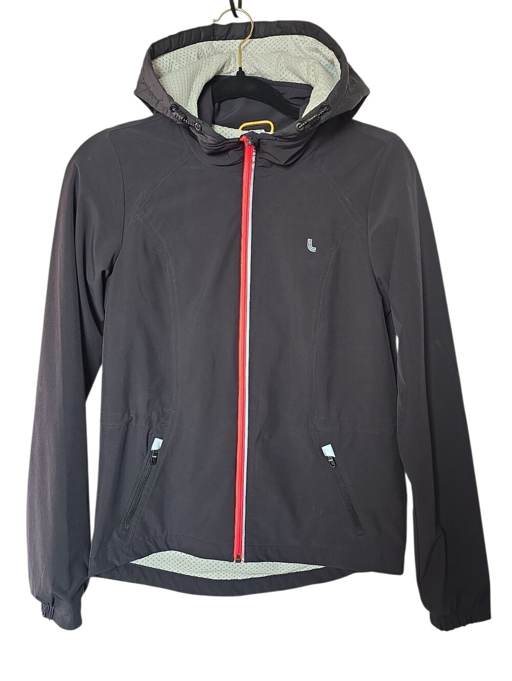 LOLË Black Reflective Windbreaker Jackey Like New XS